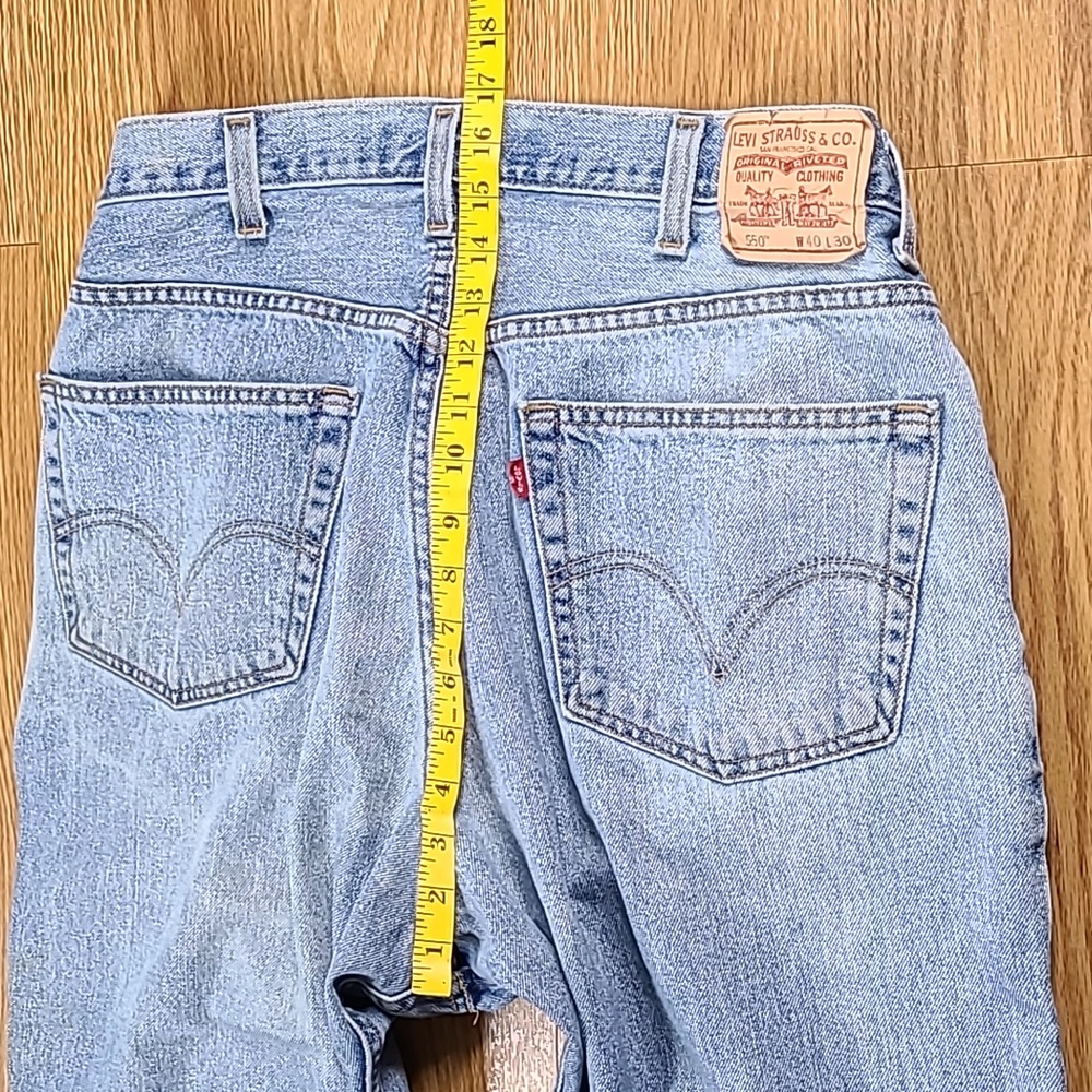 1990s LEVIS 550 MENS 40x27 VINTAGE PRE-OWNED RELAXED FIT DENIM STRIGHT JEANS - Picture 3 of 8